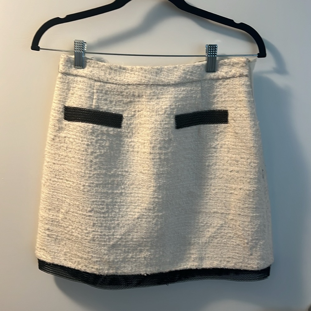 Alexander Wang tweed mini skirt with mesh trim. Brand new